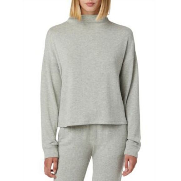 Hudson Jeans Mock Neck Sweatshirt Oatmeal - Picture 2 of 3